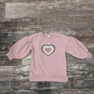 PETIT LEM Size 24M Adorable Pink Heart Baby/ Toddler Sweatshirt Soft